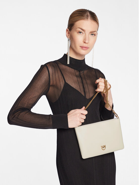 PINKO Geantă Flat Classic PE 23 PCPL 100455 A0F1 Écru