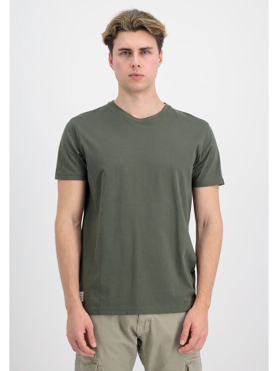 Alpha Industries Alpha Industries T-Shirt Dragon Embroidery T-Shirt Zielony Regular Fit