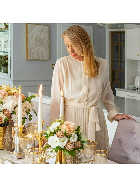 Roseberry Home Roseberry Home Serwetki haftowane Golden Stars Złoty