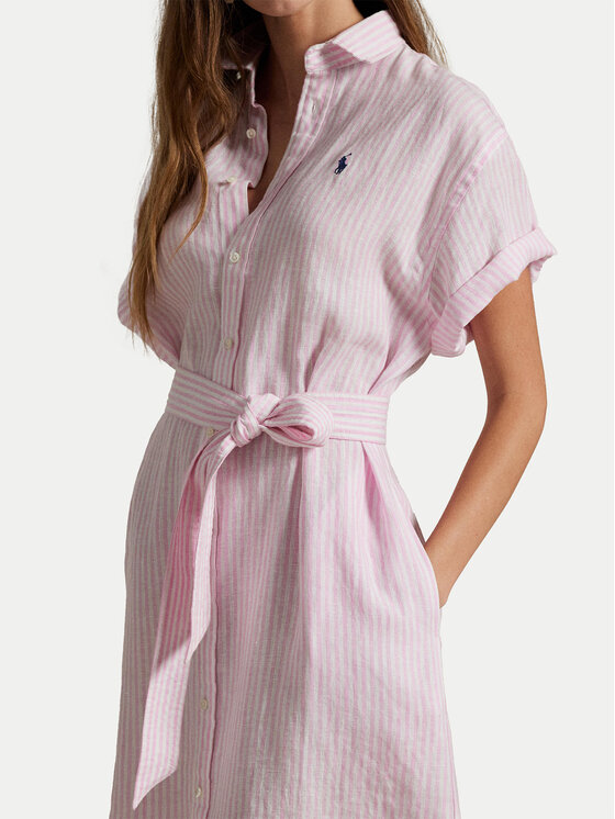 Polo Ralph Lauren Polo Ralph Lauren Rochie tip cămașă 211965843001 Roz Regular Fit