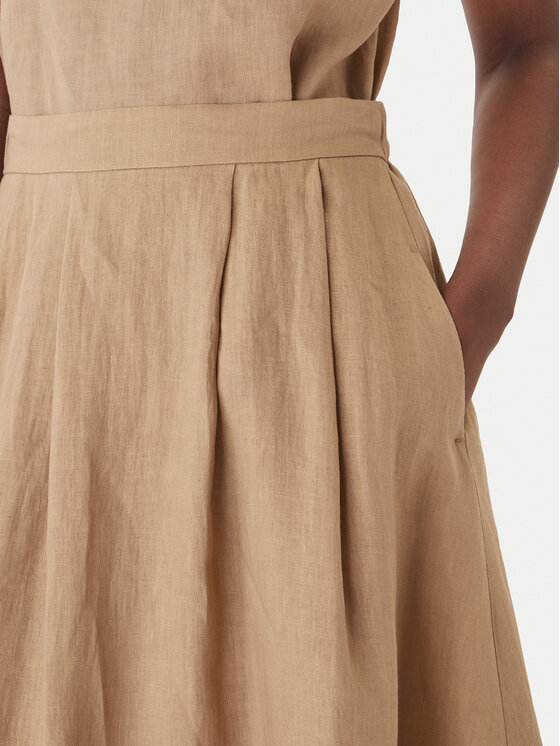 Marella Marella Φούστα σε γραμμή Α Biada 2615101082 Μπεζ Regular Fit