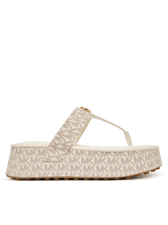 MICHAEL Michael Kors MICHAEL Michael Kors Žabky Koya Flip Flap 40R6KOFA2B Écru