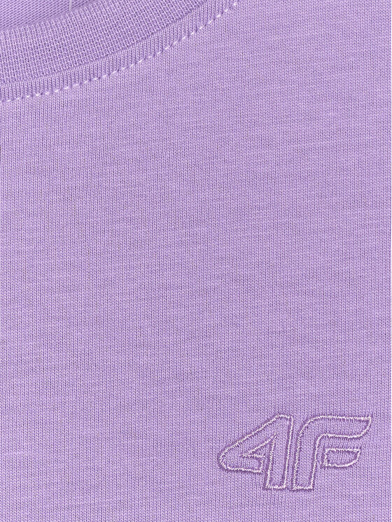 4F 4F T-Shirt BASIC+ Fioletowy Regular Fit