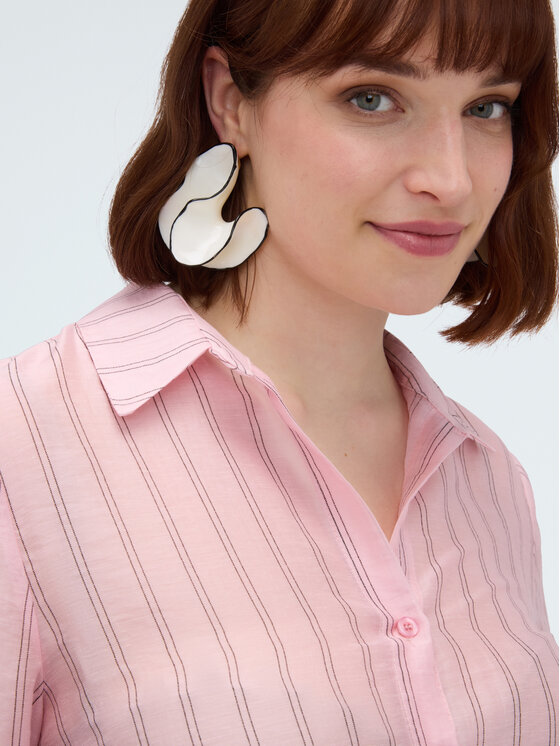Fiorella Rubino Fiorella Rubino Koszula 5005T001565N0R6 Różowy Regular Fit