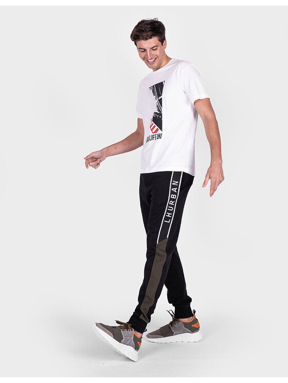 Les Hommes Les Hommes Παντελόνι υφασμάτινο UHJ102750U | Jogging Μαύρο Slim Fit