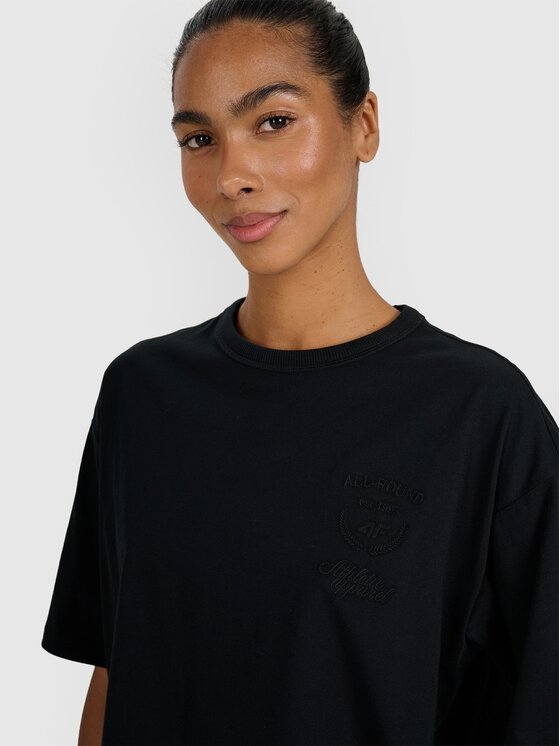 4F 4F T-Shirt 4FRSS25TTSHF2979-20S Czarny Oversize