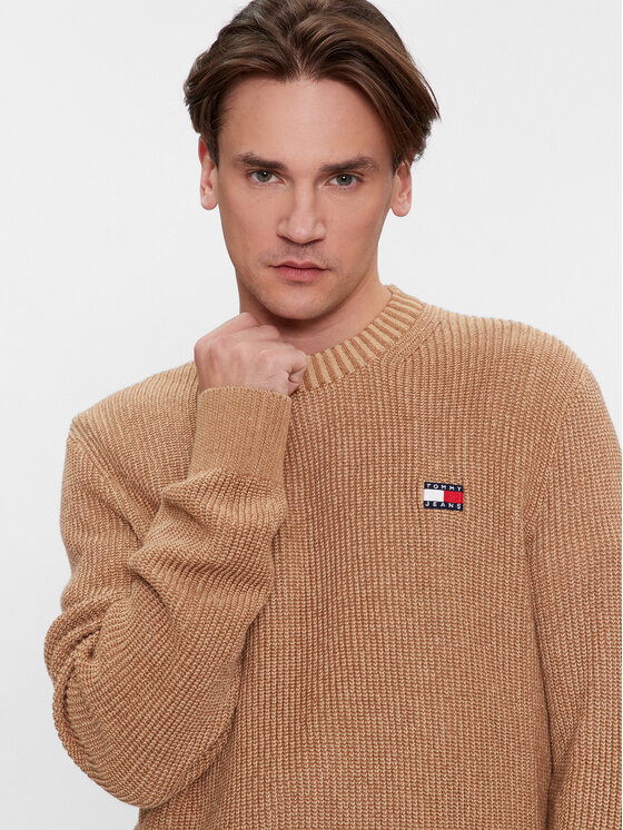 Tommy Jeans Tommy Jeans Светр Tonal Xs Badge DM0DM17776 Бежевий Regular Fit