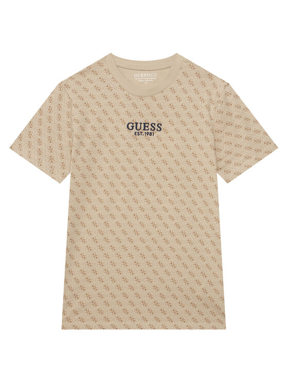Guess Tricou L6YI17 K3744 Bej Regular Fit