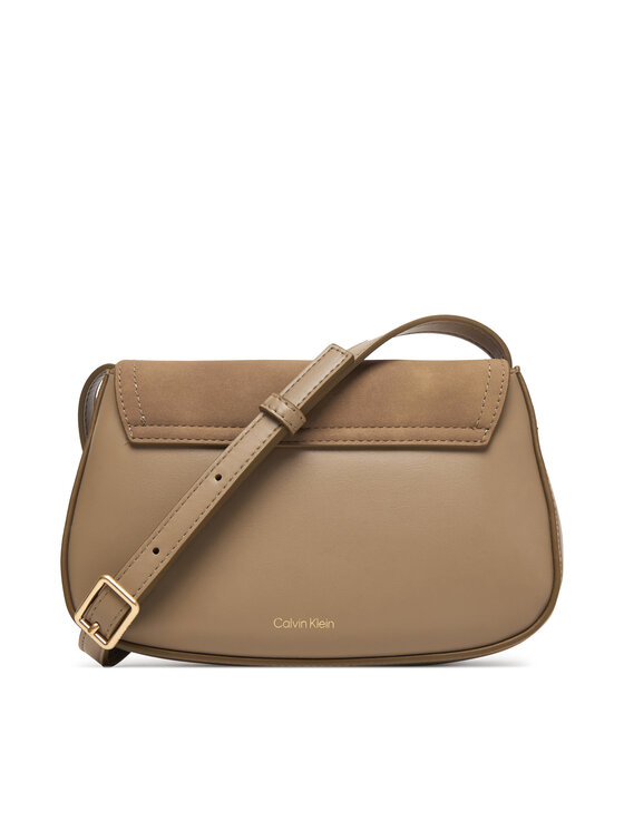 Calvin Klein Calvin Klein Torebka Ck Brushed Flap Camera Bag LV04F3409G Beżowy