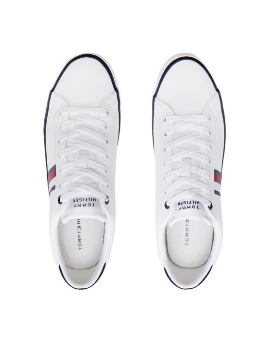 Tommy Hilfiger Tommy Hilfiger Tenisky Th Hi Vulc Low Stripes Mesh FM0FM04946 Biela