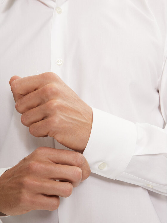 BOSS Boss Camicia H-Hank-Kent-C1-214 50469345 Bianco Slim Fit