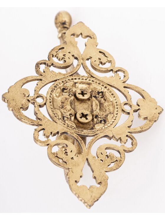 MIAhome MIAhome Wieszak ścienny metalowy 16x8x5 cm GANSO pojedynczy Złoty