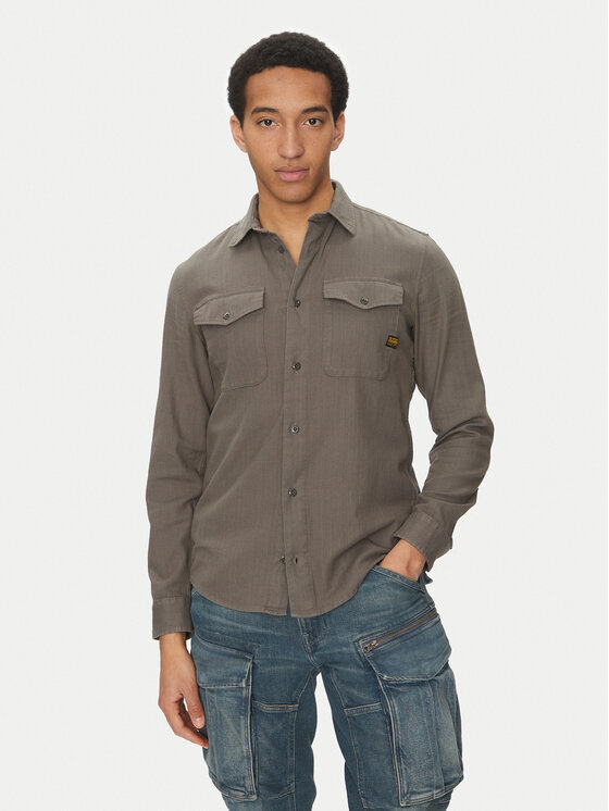 G-Star Raw G-Star Raw Cămașă Marine D24963-D454 C496 Gri Slim Fit