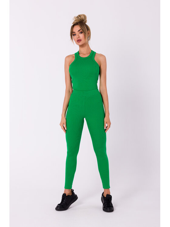 Made of Emotion Made of Emotion Leggings M734 Verde Premium Fit