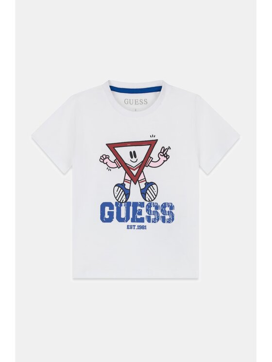 Guess Kids Guess Kids T-Shirt 183053 Biały Classic Fit