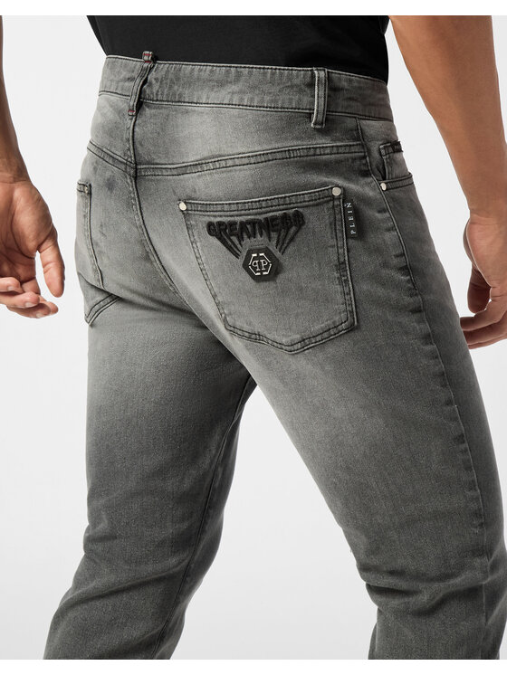 PHILIPP PLEIN PHILIPP PLEIN Jeansy 25899 Szary Skinny Fit