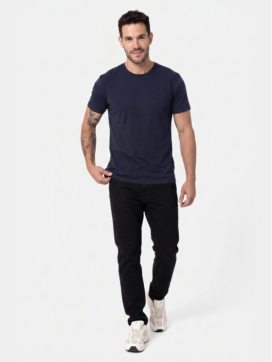 BASICLO BASICLO T-Shirt W-2325-22 Granatowy Regular Fit
