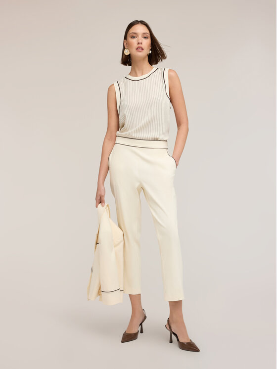Motivi Motivi Top D041Q000548N0S1 Bianco Regular Fit