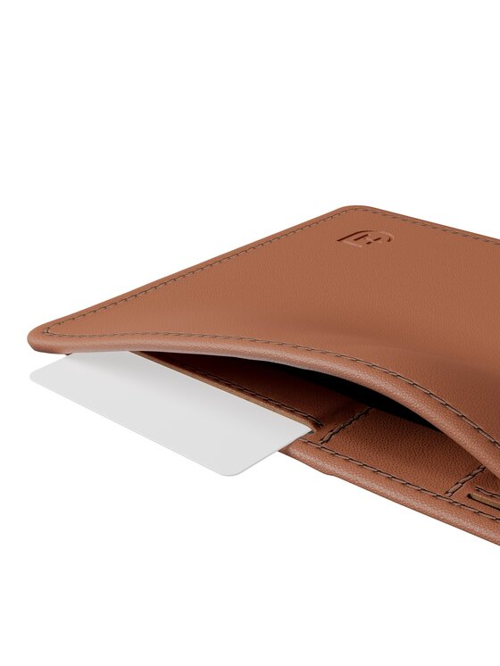 James Hawk James Hawk Mały Portfel Męski Męski skórzany portfel slim z RFID Brązowy