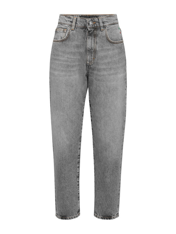 PHILIPP PLEIN PHILIPP PLEIN Džínsy 27205 Sivá Mom Fit