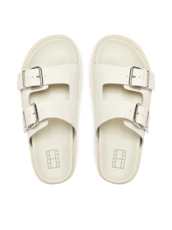 Tommy Jeans Tommy Jeans Klapki Tjw Double Strap Sandal EN0EN02753 Biały