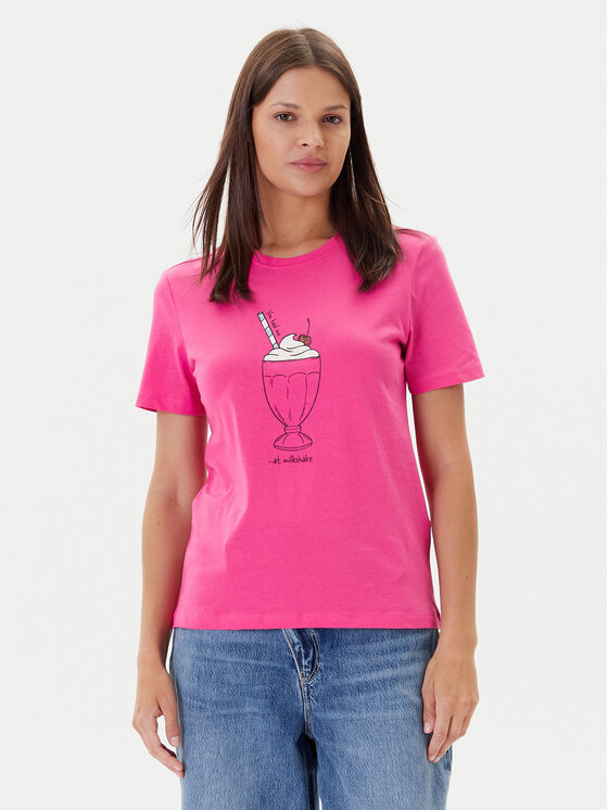 ONLY ONLY T-Shirt Fun Life 15349901 Różowy Regular Fit