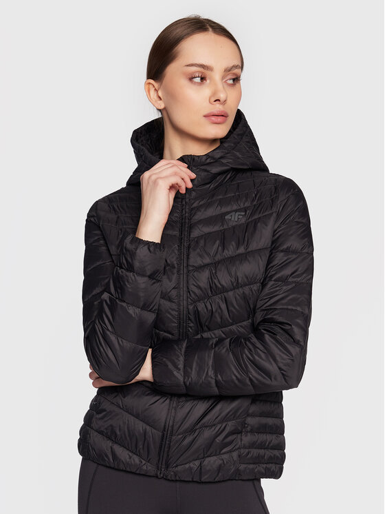 4F 4F Demisezoninė striukė H4Z22-KUDP003 Juoda Regular Fit