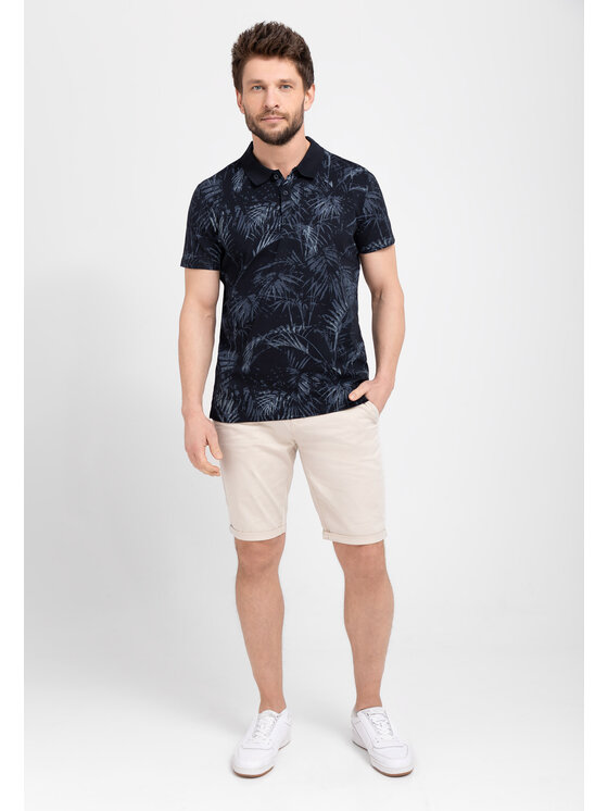 Volcano Volcano Polo O-RAW Granatowy Regular Fit