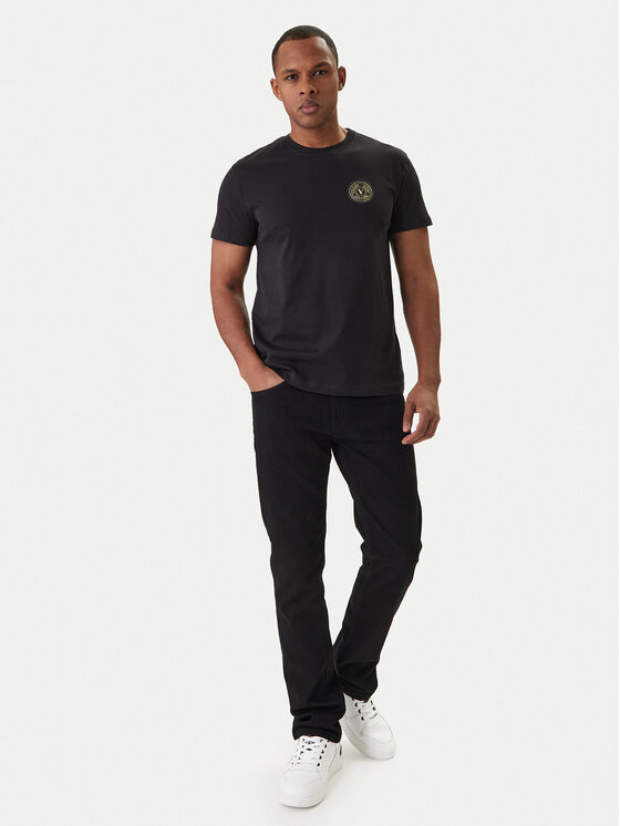 Versace Jeans Couture Versace Jeans Couture T-shirt 80GAHT03 CJ00T Crna Regular Fit