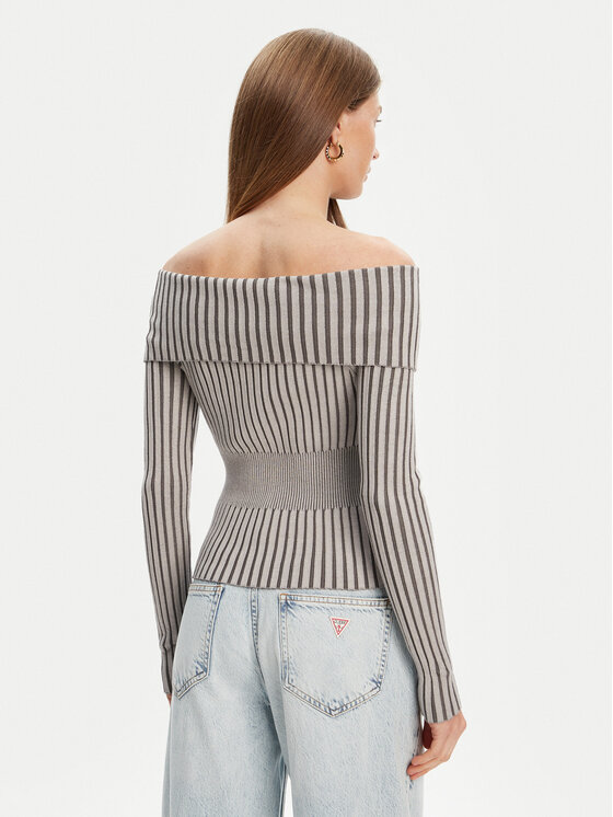 Guess Guess Пуловер W5YR03 Z30I2 Сив Slim Fit