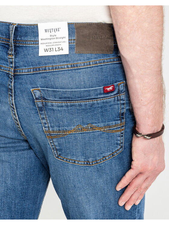 Mustang Mustang Jeansy Style Washington Straight Niebieski Straight Fit