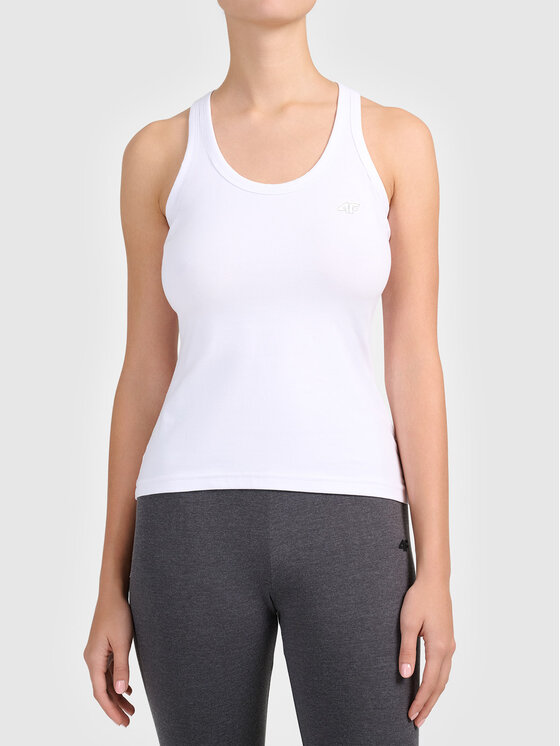 4F 4F T-Shirt TSLEF300-10 Biały Active Fit