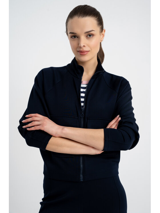 CLICK CLICK Μπόμπερ μπουφάν 71-0052 Σκούρο μπλε Regular Fit