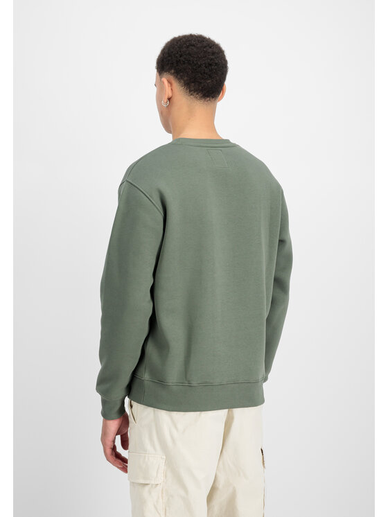 Alpha Industries Alpha Industries Bluza Basic Big Logo Sweatshirt Zielony Regular Fit