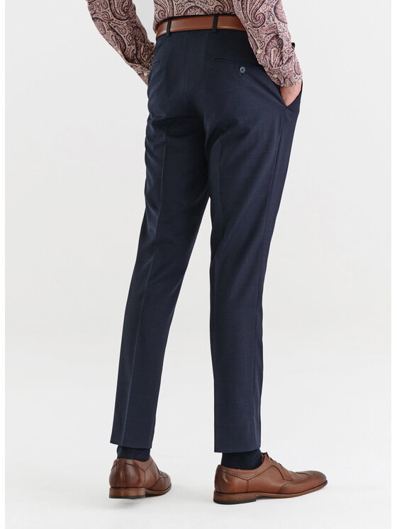 Pako Lorente Pako Lorente Spodnie garniturowe P23SF-6G-012 Granatowy Slim Fit