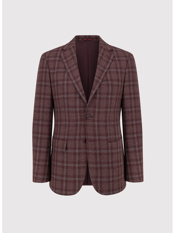 Pako Lorente Pako Lorente Marynarka P26WF-3X-017 Bordowy Straight Fit