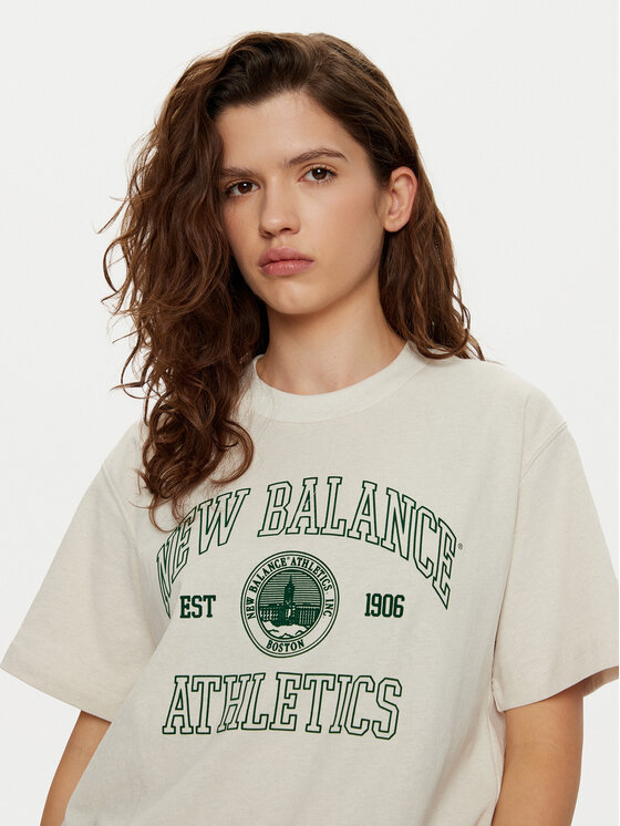 New Balance New Balance T-Shirt WT43548 Brązowy Oversize