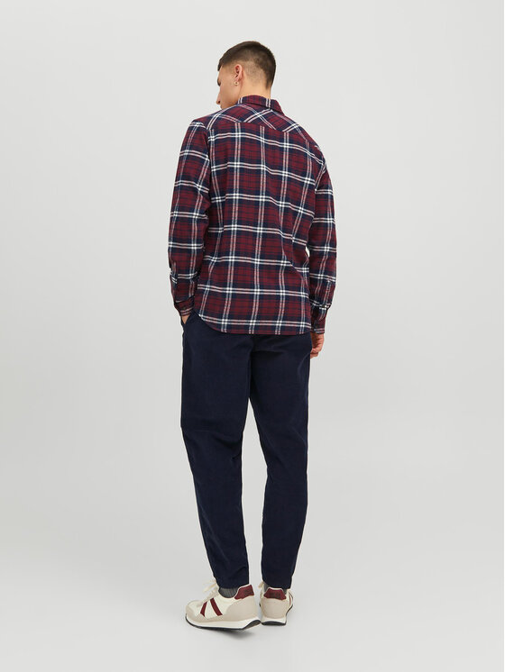 Jack & Jones Jack & Jones Spodnie materiałowe 12237547 Granatowy Tapered Fit
