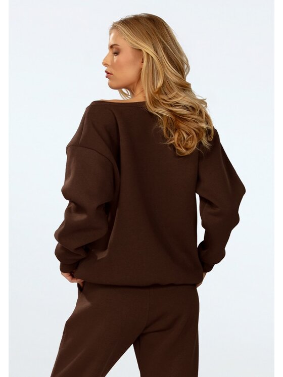 DKaren Sport DKaren Sport Bluza Rehema Brązowy Relaxed Fit