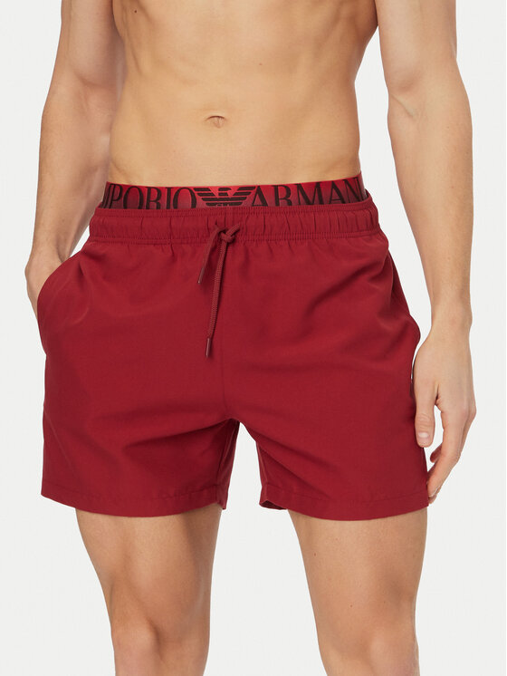 Emporio Armani Emporio Armani Sportske kratke hlače EM000686 AF20432 U5050 Tamnocrvena Regular Fit