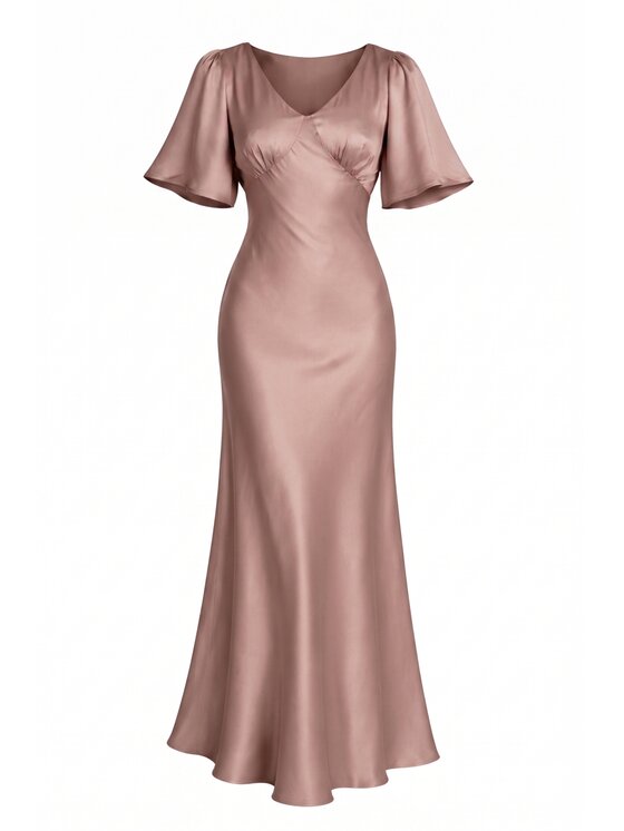 Cat&Cat Cat&Cat Sukienka wieczorowa jedwabna impression Różowy Regular Fit