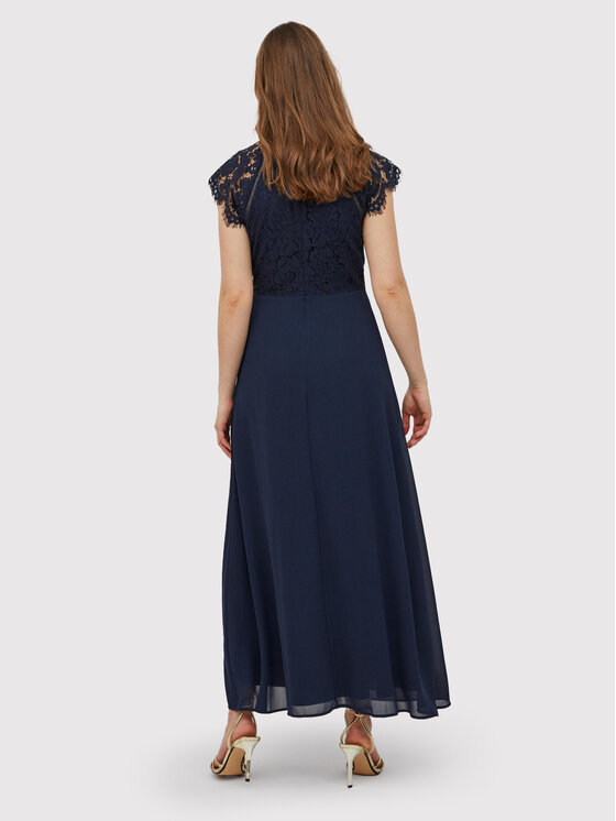 Vila Vila Abendkleid Lacia 14075921 Dunkelblau Regular Fit