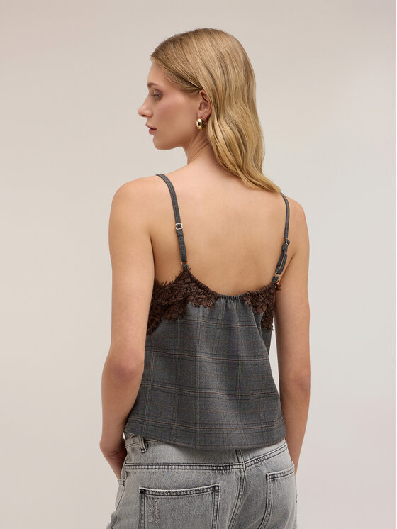 Motivi Motivi Top D135Q000657N0S3 Grigio Regular Fit