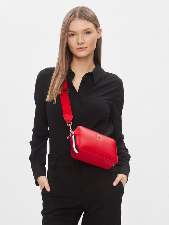 Tommy Hilfiger Tommy Hilfiger Torbica Th Essential Sc Camera Bag Corp AW0AW15707 Crvena
