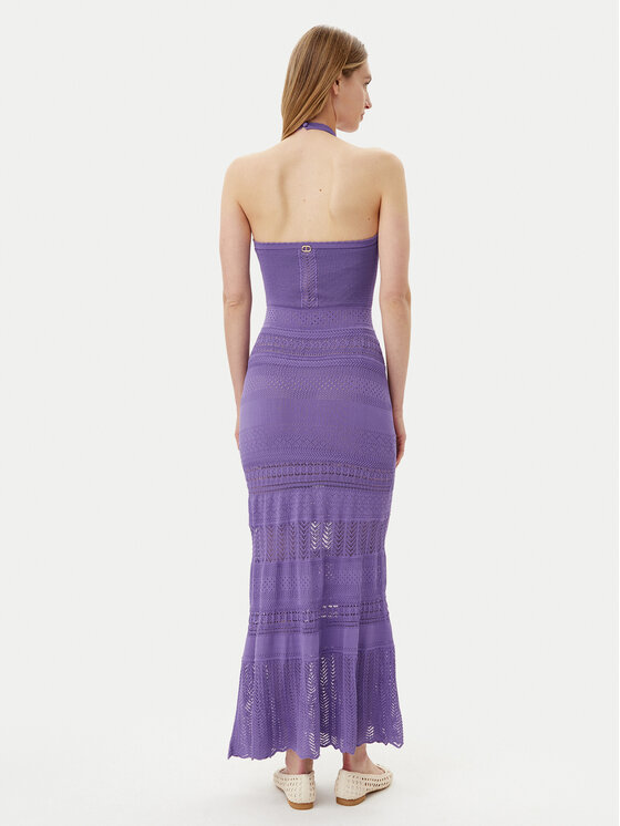 TWINSET TWINSET Trikotažinė suknelė 251TT3105 Violetinė Slim Fit