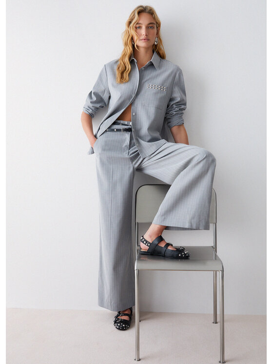 Liu Jo Liu Jo Koszula WA6191T349AD3734 Szary Regular Fit