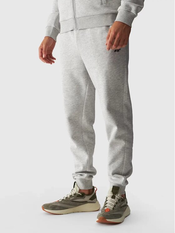 4F 4F Spodnie dresowe 4FWMM00TTROM0943-27M Szary Regular Fit