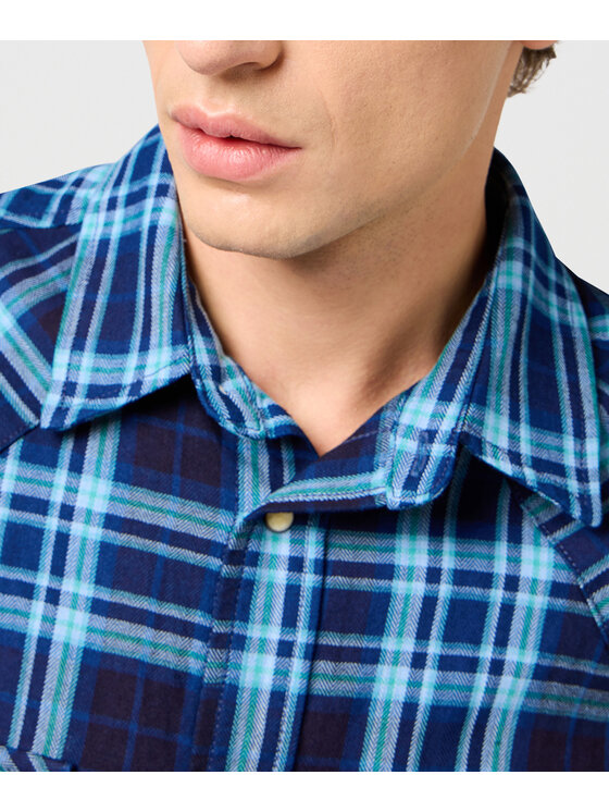 Wrangler Wrangler Camicia 112362899 Blu Regular Fit