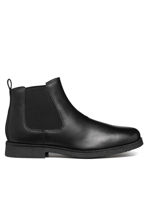 Geox Členková obuv s elastickým prvkom Uomo Claudio U2658A 00043 C9999 Čierna