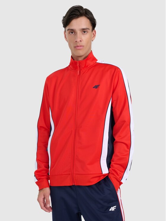 4F 4F Felpa 4FRAW25TSWSM2459-62S Rosso Regular Fit
